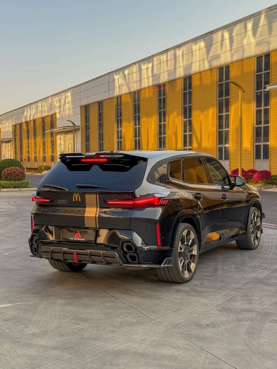 AE DESIGN - BMW XM G09 DRY CARBON FIBER LED REAR DIFFUSER - Aero Carbon UK