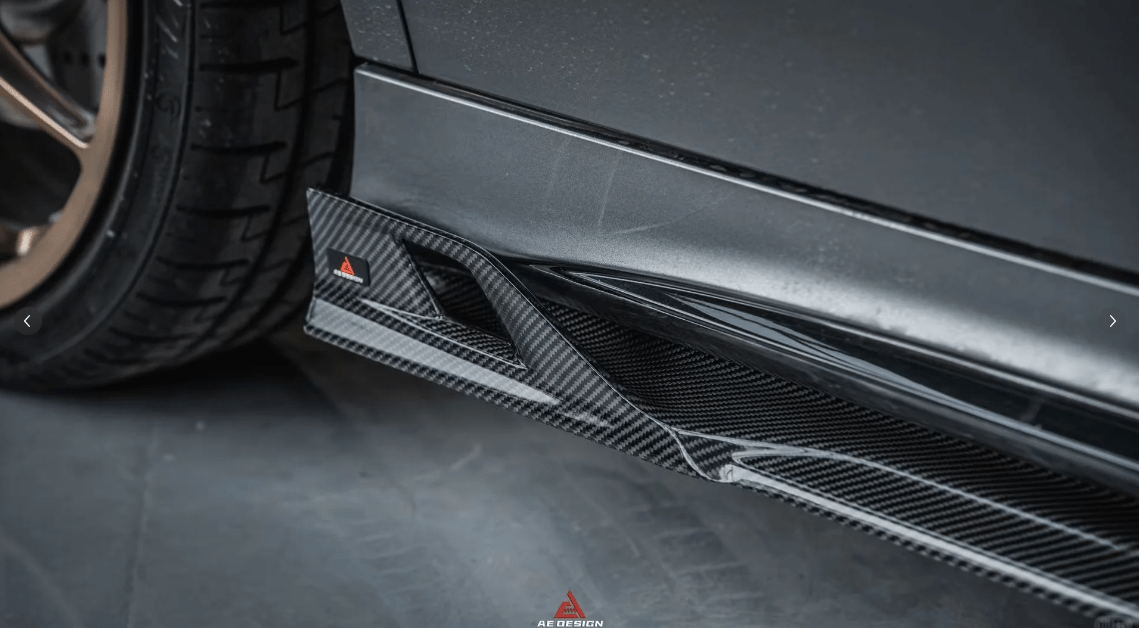 AE DESIGN - MERCEDES BENZ A CLASS W177 A35 / A45 DRY CARBON FIBER SIDE SKIRTS - Aero Carbon UK