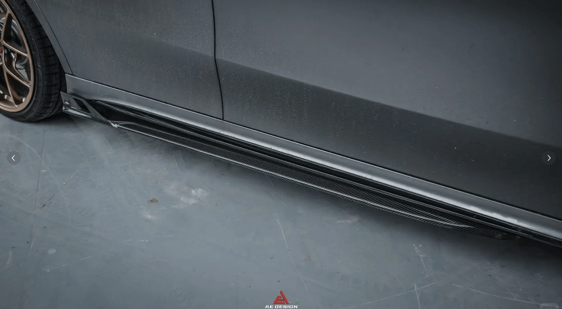 AE DESIGN - MERCEDES BENZ A CLASS W177 A35 / A45 DRY CARBON FIBER SIDE SKIRTS - Aero Carbon UK