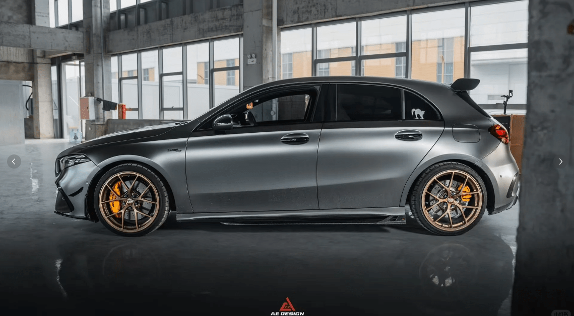 AE DESIGN - MERCEDES BENZ A CLASS W177 A35 / A45 DRY CARBON FIBER SIDE SKIRTS - Aero Carbon UK