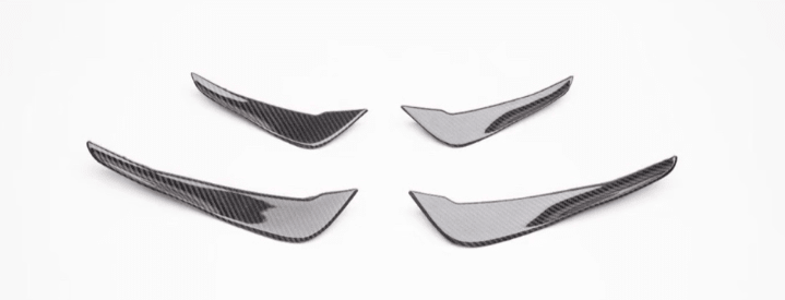 AE DESIGN - MERCEDES BENZ AMG CLE53 C236 A236 DRY CARBON FIBRE FRONT CANARDS - Aero Carbon UK