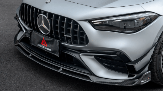 AE DESIGN - MERCEDES BENZ AMG CLE53 C236 A236 DRY CARBON FIBRE FRONT CANARDS - Aero Carbon UK