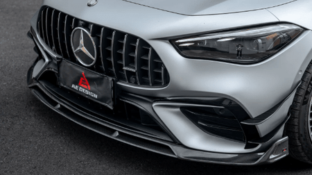 AE DESIGN - MERCEDES BENZ AMG CLE53 C236 A236 DRY CARBON FIBRE FRONT CANARDS - Aero Carbon UK