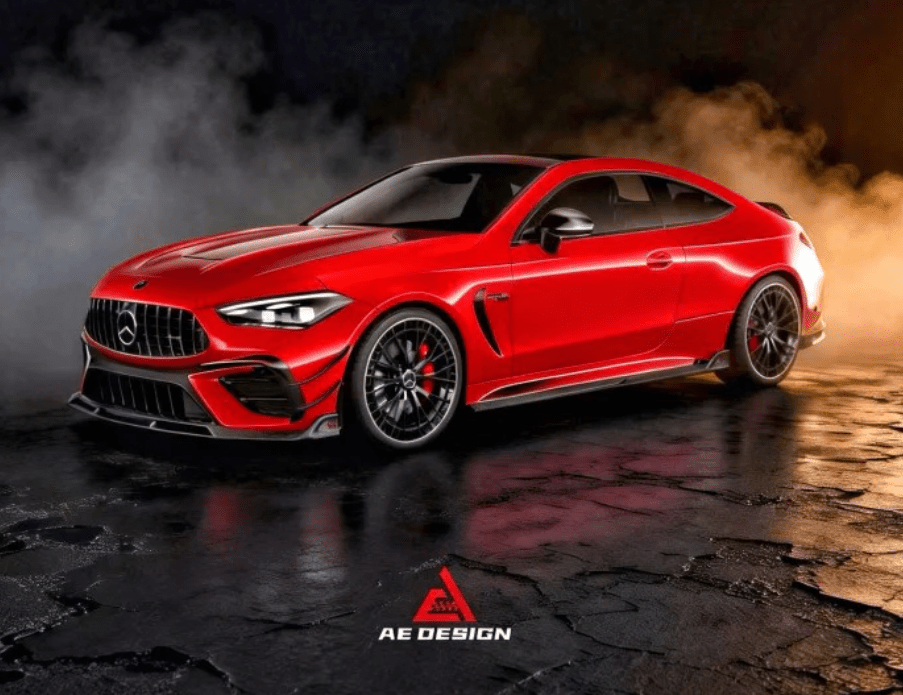 AE DESIGN - MERCEDES BENZ AMG CLE53 C236 A236 DRY CARBON FIBRE FRONT LIP - Aero Carbon UK
