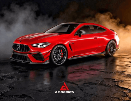 AE DESIGN - MERCEDES BENZ AMG CLE53 C236 A236 DRY CARBON FIBRE FRONT LIP - Aero Carbon UK