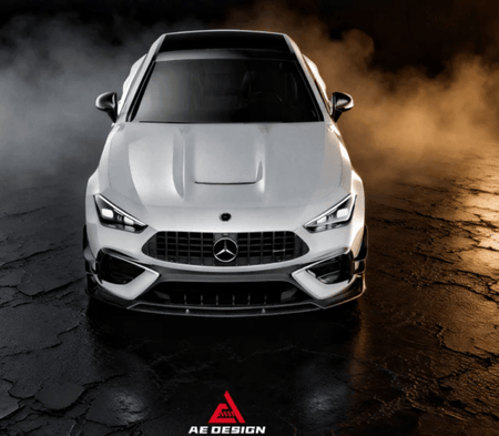 AE DESIGN - MERCEDES BENZ AMG CLE53 C236 A236 DRY CARBON FIBRE FRONT LIP - Aero Carbon UK