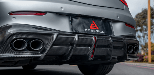 AE DESIGN - MERCEDES BENZ AMG CLE53 C236 A236 DRY CARBON FIBRE REAR DIFFUSER - Aero Carbon UK
