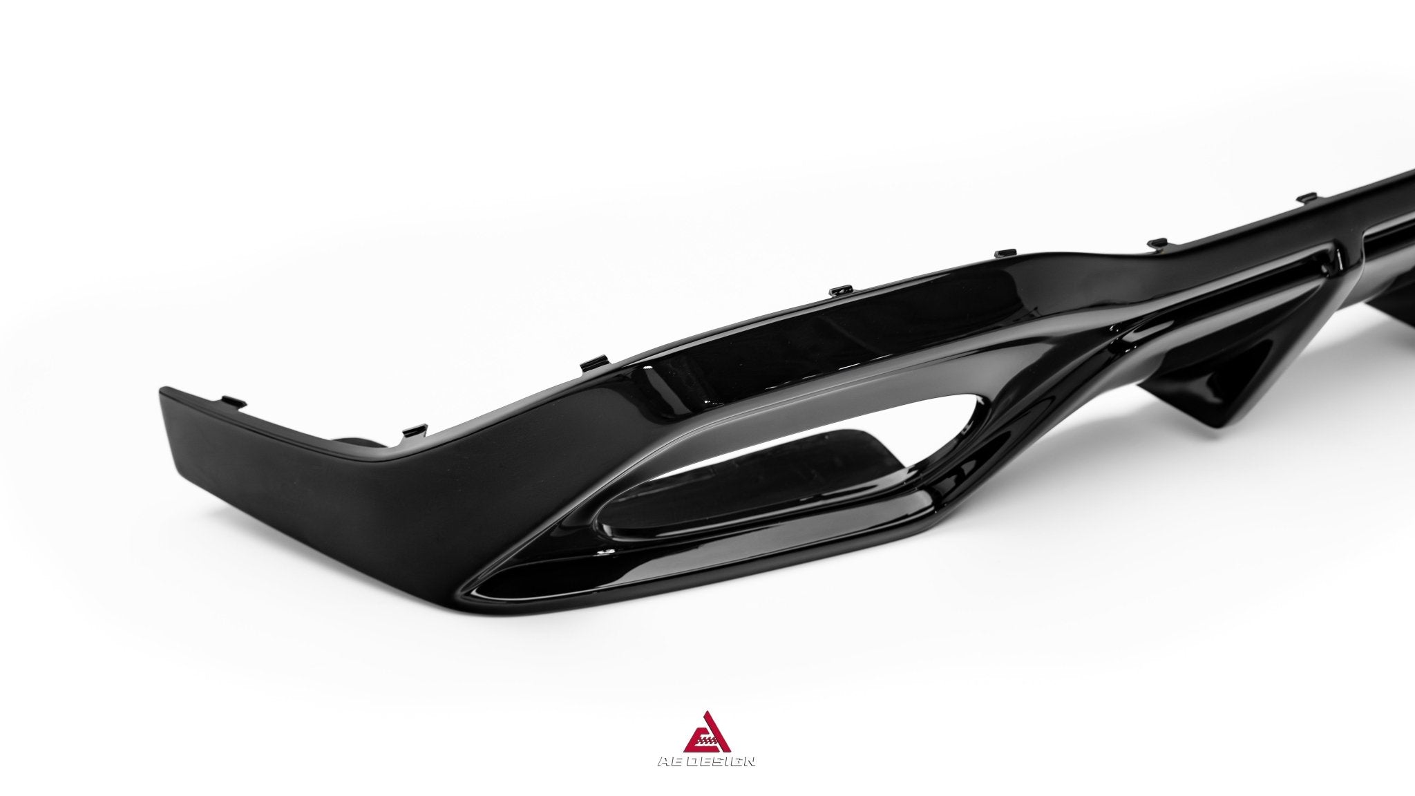 AE DESIGN - MERCEDES BENZ W177 A CLASS A35 / A45 GLOSS BLACK REAR LED DIFFUSER - Aero Carbon UK