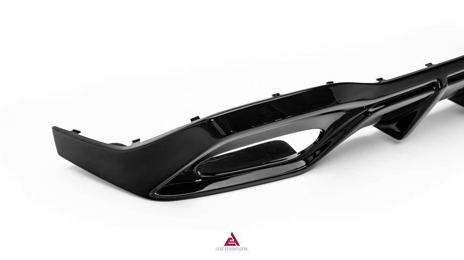 AE DESIGN - MERCEDES BENZ W177 A CLASS A35 / A45 GLOSS BLACK REAR LED DIFFUSER - Aero Carbon UK
