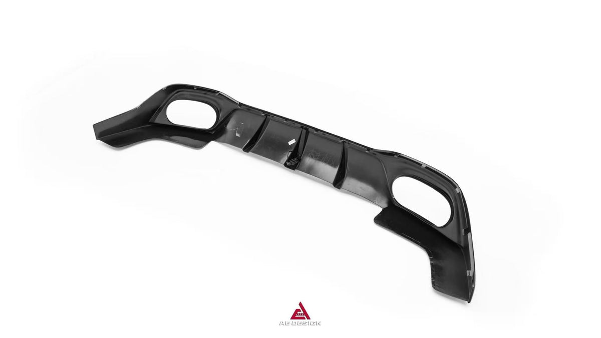 AE DESIGN - MERCEDES BENZ W177 A CLASS A35 / A45 GLOSS BLACK REAR LED DIFFUSER - Aero Carbon UK