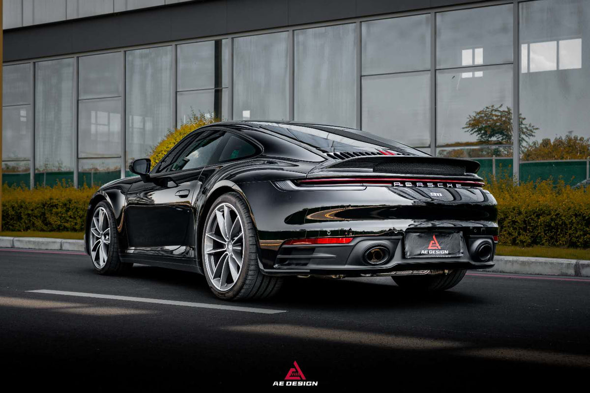 AE DESIGN - PORSCHE 911 992 CARRERA 4 / S / 4S CARBON FIBRE DUCKTAIL SPOILER - Aero Carbon UK