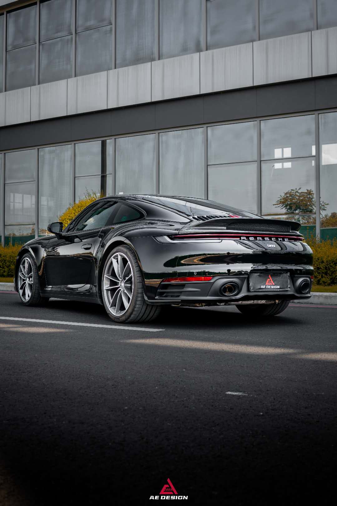 AE DESIGN - PORSCHE 911 992 CARRERA 4 / S / 4S CARBON FIBRE DUCKTAIL SPOILER - Aero Carbon UK