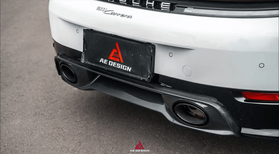 AE DESIGN - PORSCHE 911 992.2 CARRERA BASE/S/T/4S/ TARGA 4S CARBON FIBER REAR DIFFUSER - Aero Carbon UK