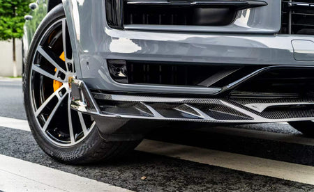 AE DESIGN - PORSCHE CAYENNE 9Y0 9Y3 DRY CARBON FIBRE FRONT LIP - Aero Carbon UK
