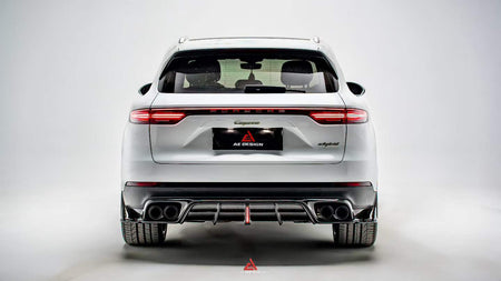 AE DESIGN - PORSCHE CAYENNE 9Y0 9Y3 DRY CARBON FIBRE REAR LED DIFFUSER - Aero Carbon UK