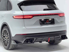 AE DESIGN - PORSCHE CAYENNE 9Y0 DRY CARBON FIBRE REAR LED DIFFUSER - Aero Carbon UK