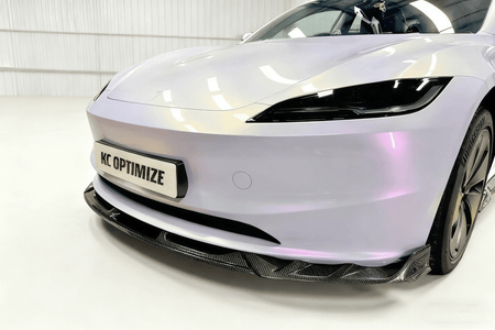 AE DESIGN - TESLA MODEL 3 HIGHLAND 2024+ DRY CARBON FIBRE FRONT LIP V2 - Aero Carbon UK