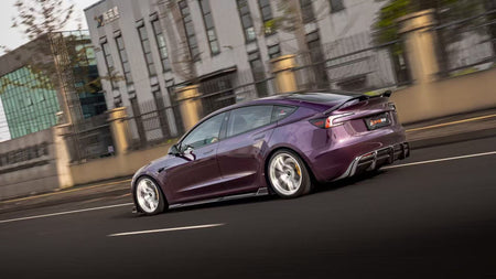 AE DESIGN - TESLA MODEL 3 HIGHLAND / PERFORMANCE 2024+ DRY CARBON FIBRE REAR DIFFUSER V2 - Aero Carbon UK