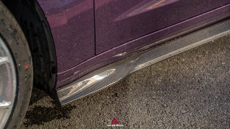 AE DESIGN - TESLA MODEL 3 HIGHLAND / PERFORMANCE 2024+ DRY CARBON FIBRE SIDE SKIRTS V2 - Aero Carbon UK