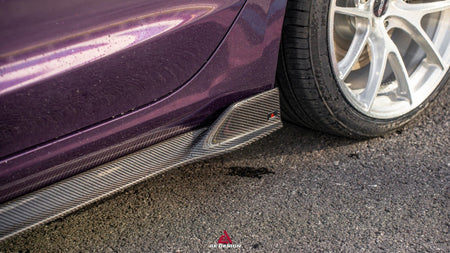AE DESIGN - TESLA MODEL 3 HIGHLAND / PERFORMANCE 2024+ DRY CARBON FIBRE SIDE SKIRTS V2 - Aero Carbon UK