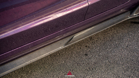 AE DESIGN - TESLA MODEL 3 HIGHLAND / PERFORMANCE 2024+ DRY CARBON FIBRE SIDE SKIRTS V2 - Aero Carbon UK