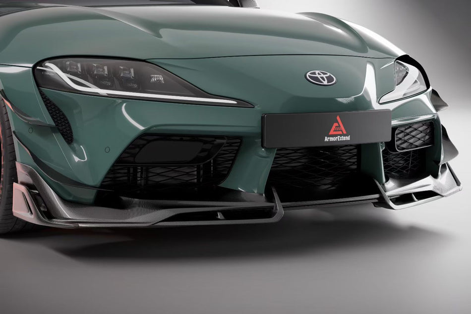 AE DESIGN - TOYOTA SUPRA A90 MK5 DRY CARBON FIBER FRONT CANARDS - Aero Carbon UK