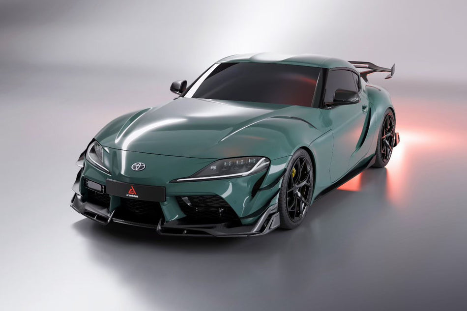 AE DESIGN - TOYOTA SUPRA A90 MK5 DRY CARBON FIBER FRONT CANARDS - Aero Carbon UK