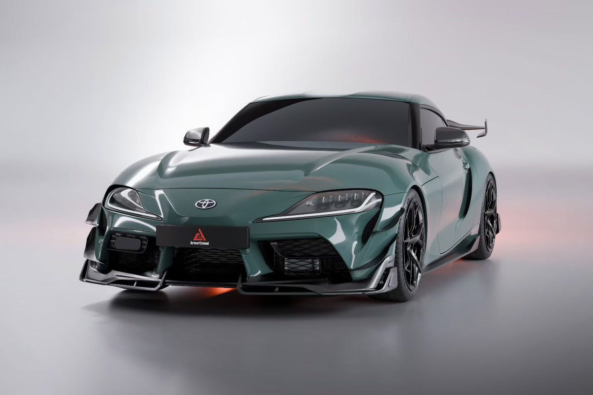 AE DESIGN - TOYOTA SUPRA A90 MK5 DRY CARBON FIBER FRONT CANARDS - Aero Carbon UK
