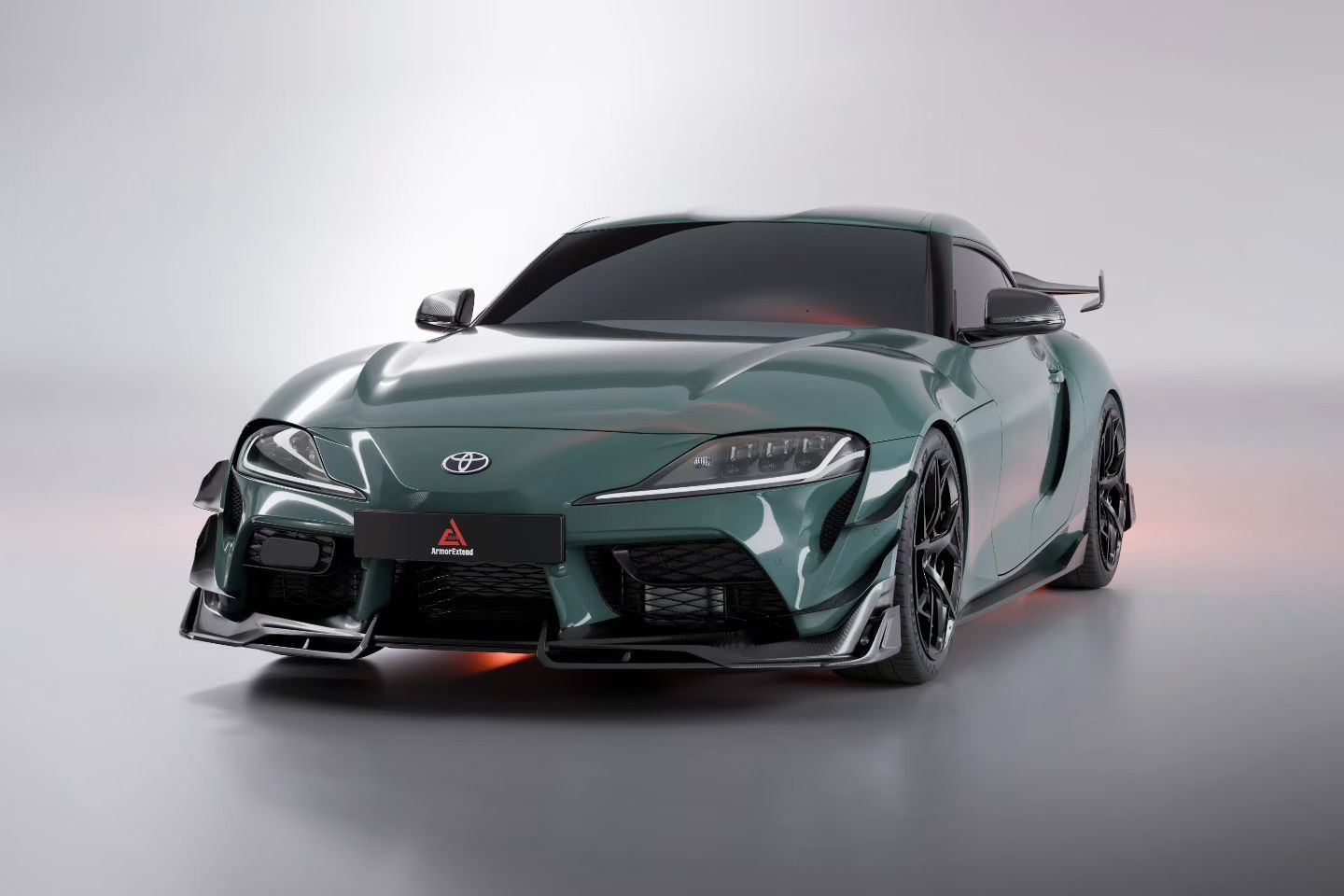 AE DESIGN - TOYOTA SUPRA A90 MK5 DRY CARBON FIBER FRONT CANARDS - Aero Carbon UK