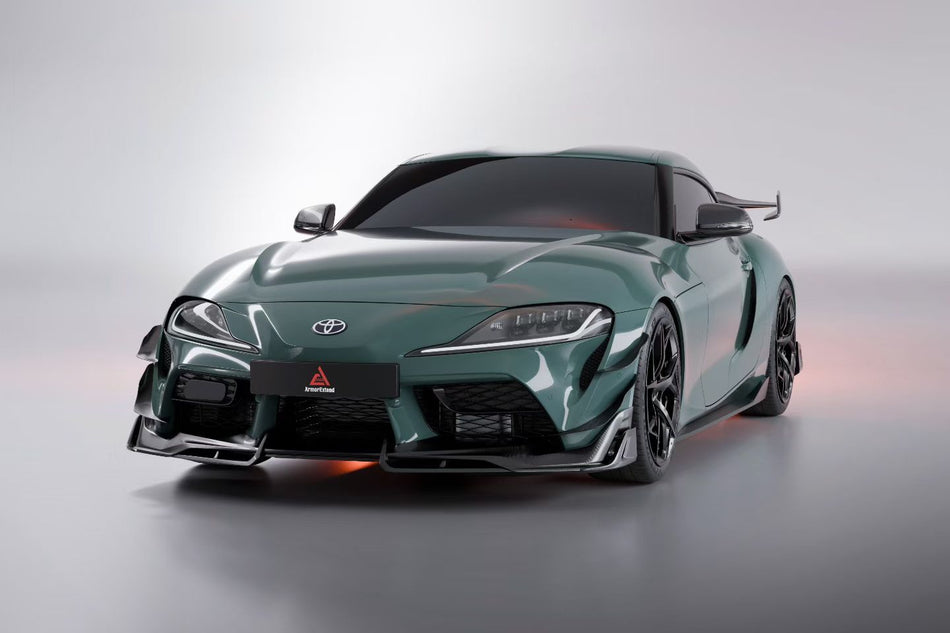 AE DESIGN - TOYOTA SUPRA A90 MK5 DRY CARBON FIBER FRONT CANARDS - Aero Carbon UK