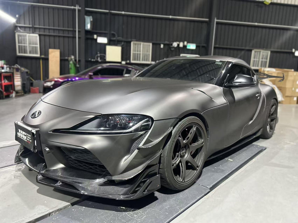 AE DESIGN - TOYOTA SUPRA A90 MK5 DRY CARBON FIBER FRONT LIP - Aero Carbon UK