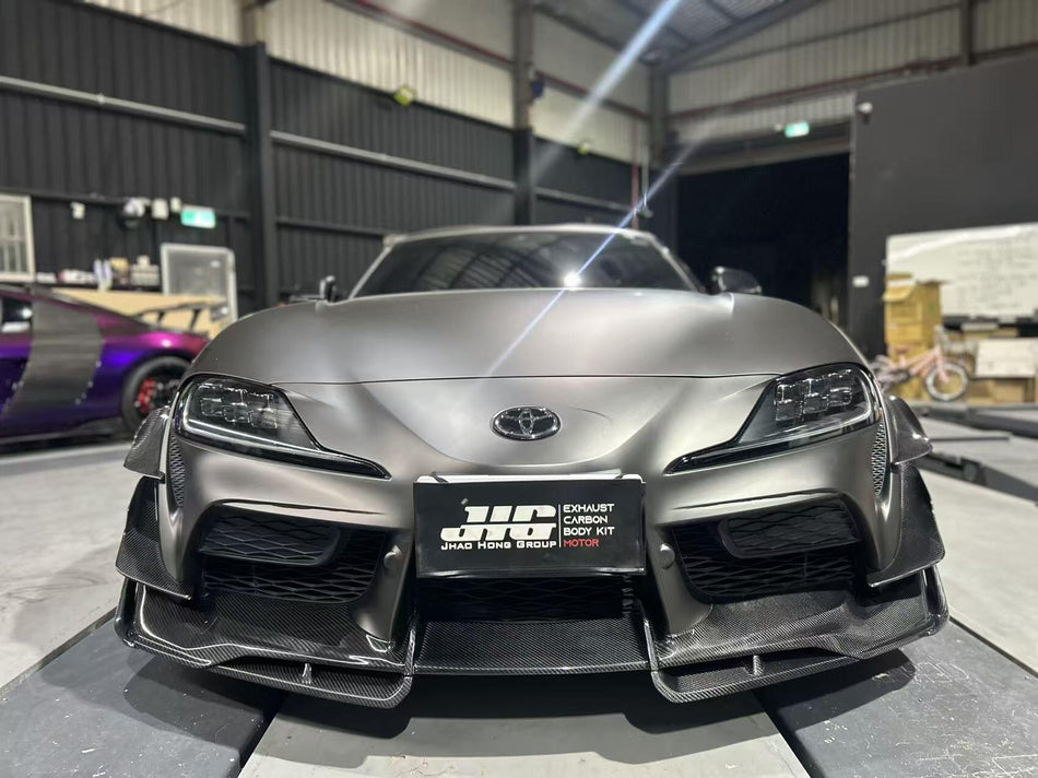 AE DESIGN - TOYOTA SUPRA A90 MK5 DRY CARBON FIBER FRONT LIP - Aero Carbon UK