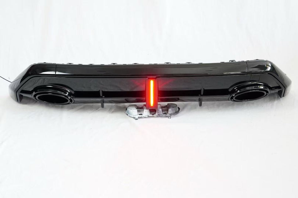 AERO CARBON - AUDI A3 / S3 8Y ABS GLOSS BLACK LED REAR DIFFUSER - Aero Carbon UK