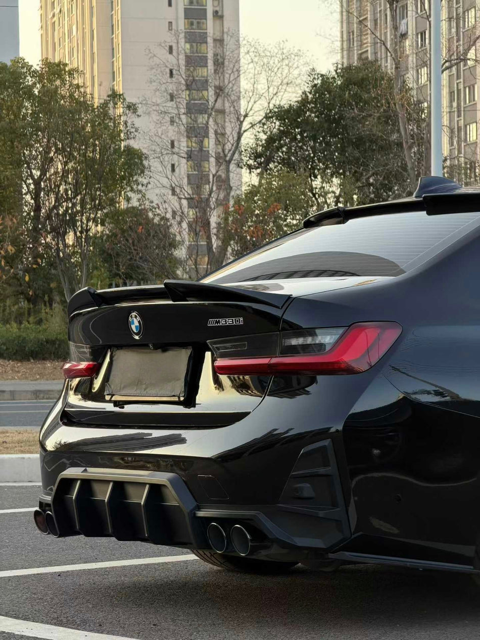 AERO CARBON - BMW 3 SERIES G20 LCI ABS PLASTIC REAR SPOILER XG STYLE - Aero Carbon UK