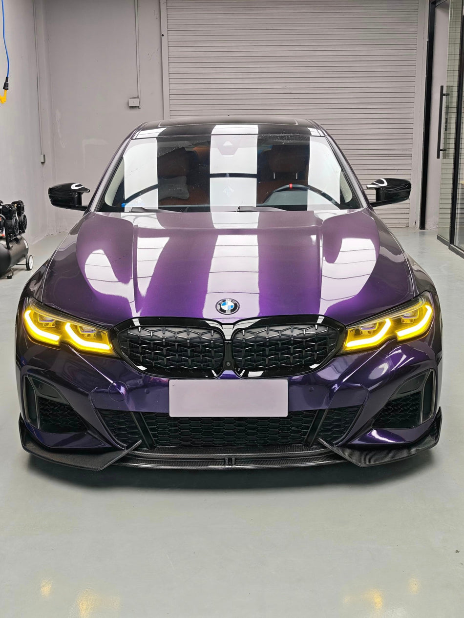 AERO CARBON - BMW 3 SERIES G20 PRE - LCI CARBON FIBER FRONT LIP AD STYLE - Aero Carbon UK