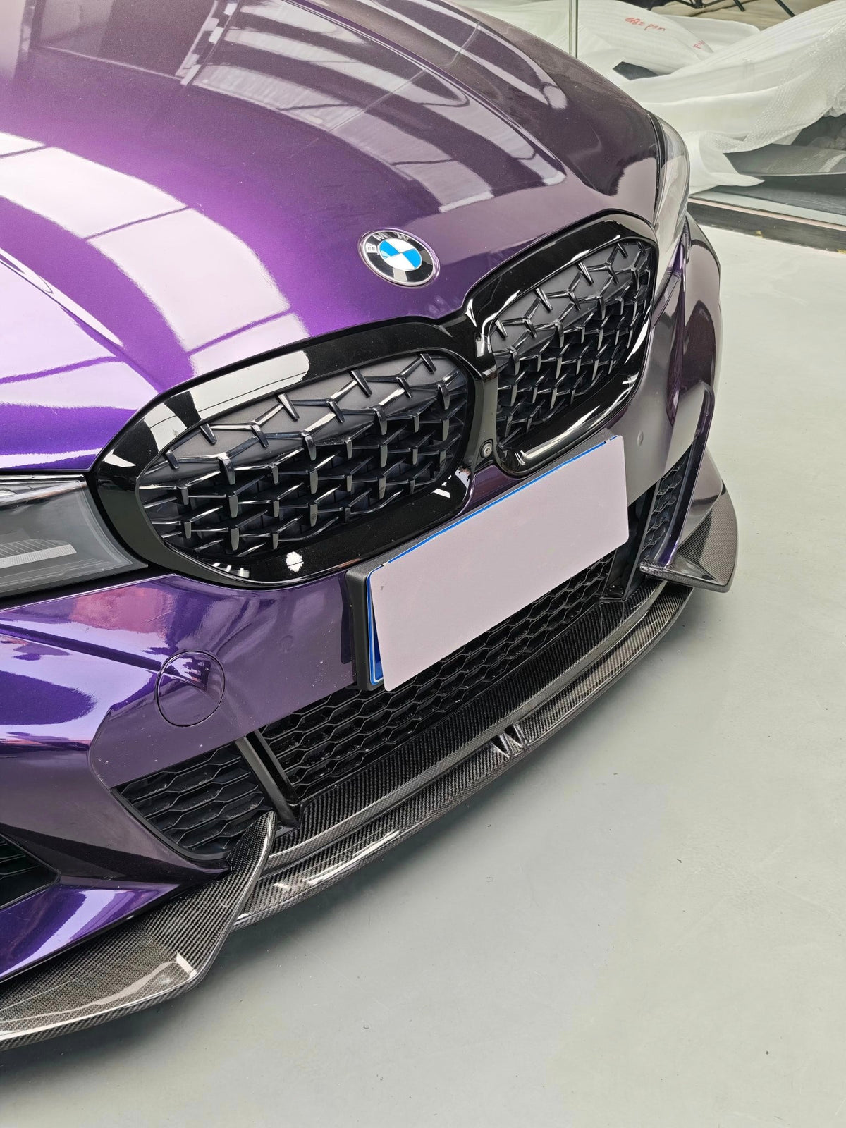 AERO CARBON - BMW 3 SERIES G20 PRE - LCI CARBON FIBER FRONT LIP AD STYLE - Aero Carbon UK