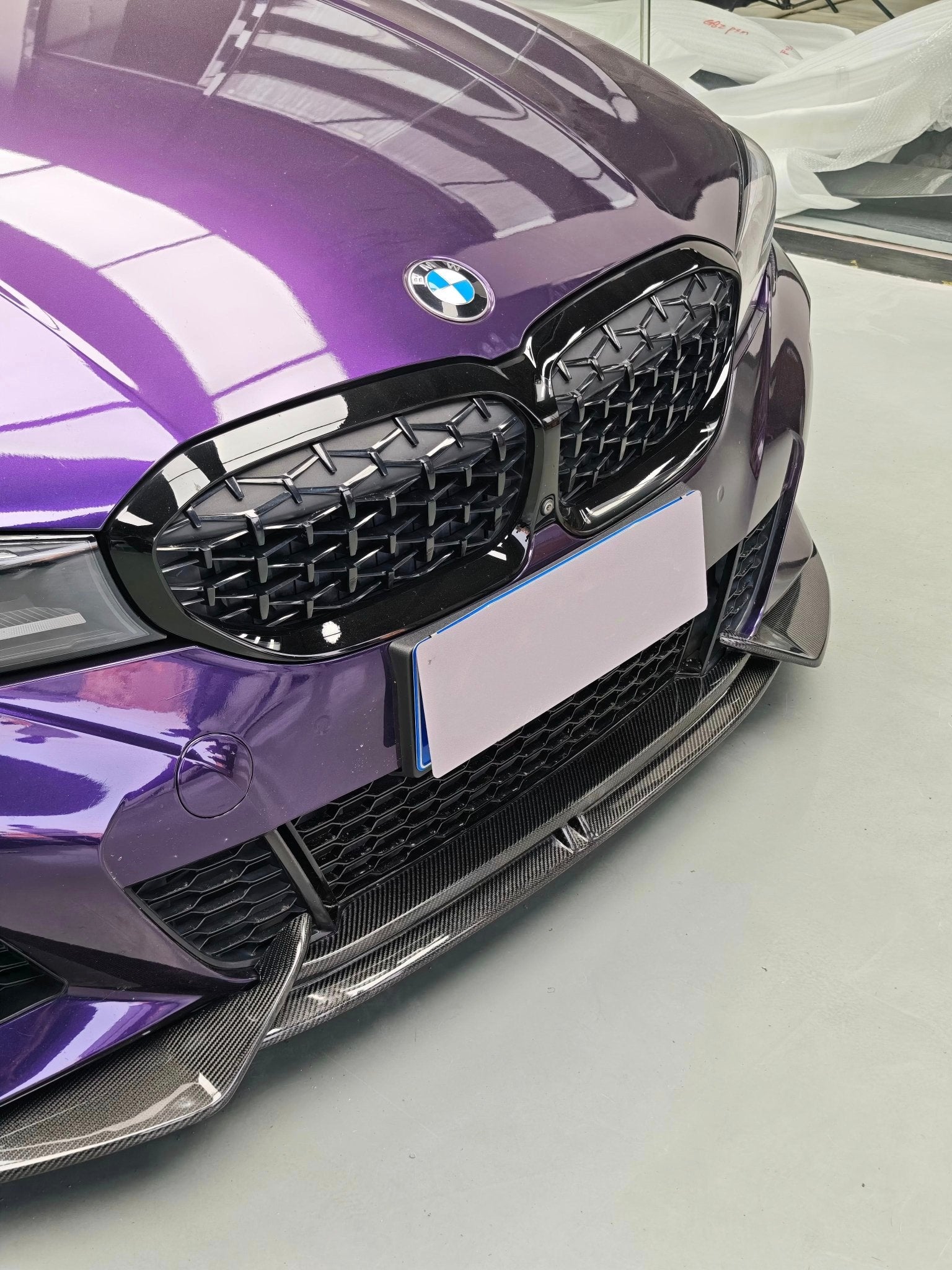 AERO CARBON - BMW 3 SERIES G20 PRE - LCI CARBON FIBER FRONT LIP AD STYLE - Aero Carbon UK
