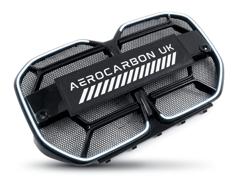 AERO CARBON - BMW 4 SERIES G22 G23 GLOSS BLACK LED MESH GRILLE - Aero Carbon UK