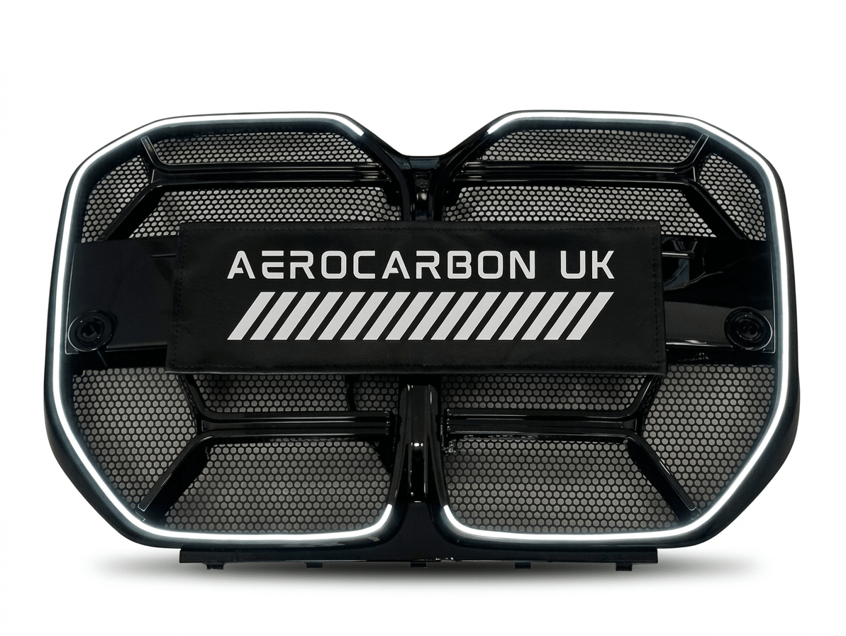 AERO CARBON - BMW 4 SERIES G22 G23 GLOSS BLACK LED MESH GRILLE - Aero Carbon UK