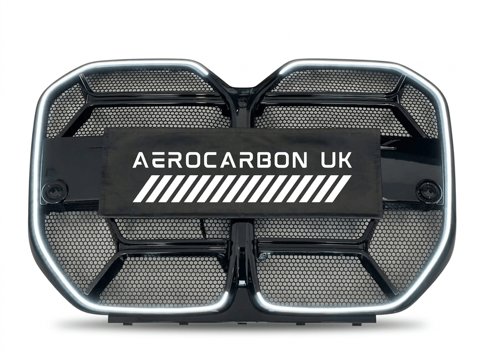 AERO CARBON - BMW 4 SERIES G22 G23 GLOSS BLACK LED MESH GRILLE - Aero Carbon UK