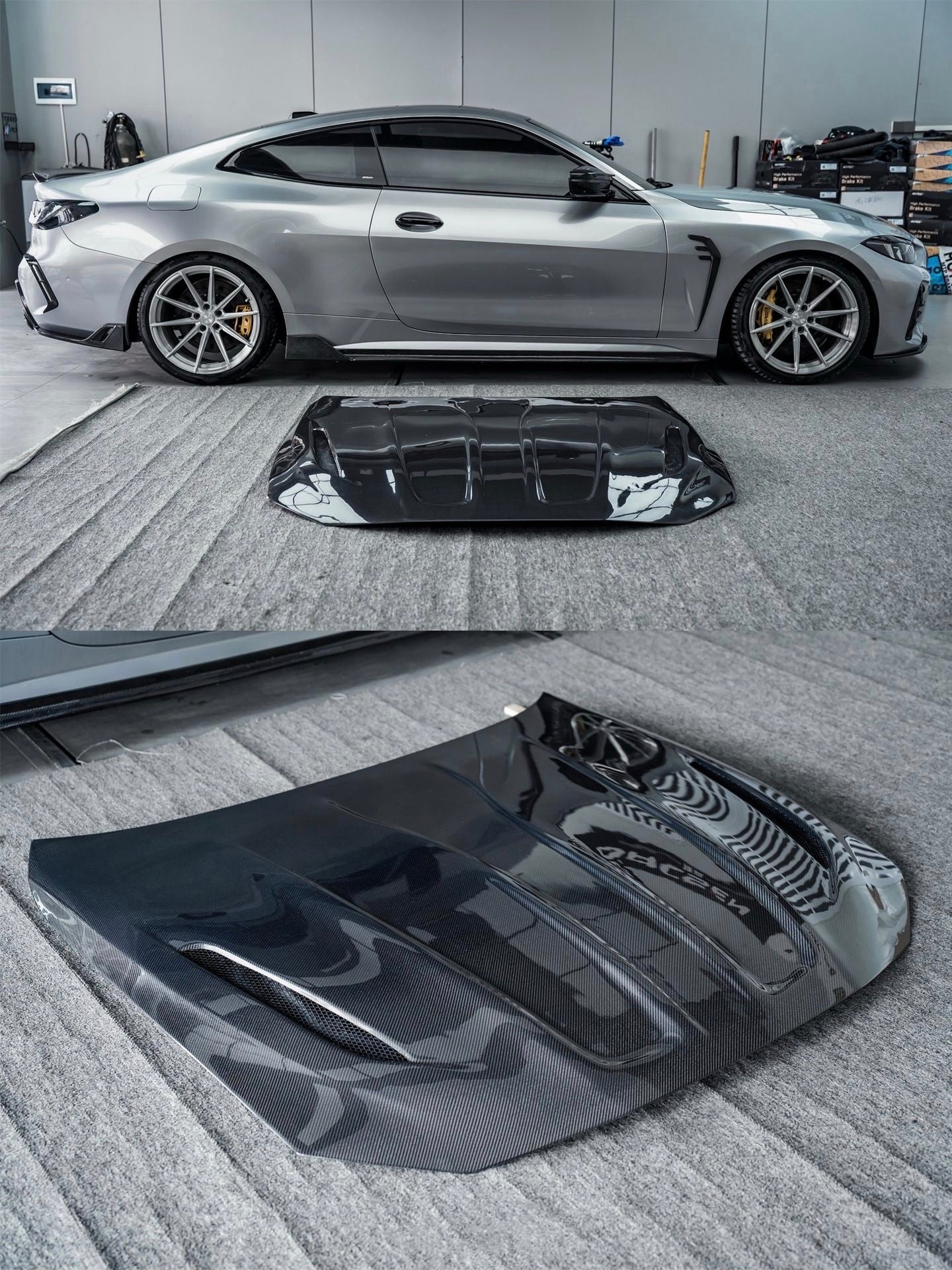 AERO CARBON - BMW 4 SERIES G22 G26 CARBON FIBRE BONNET HOOD IMP STYLE - Aero Carbon UK