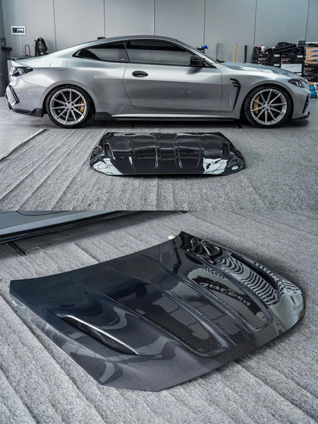 AERO CARBON - BMW 4 SERIES G22 G26 CARBON FIBRE BONNET HOOD IMP STYLE - Aero Carbon UK