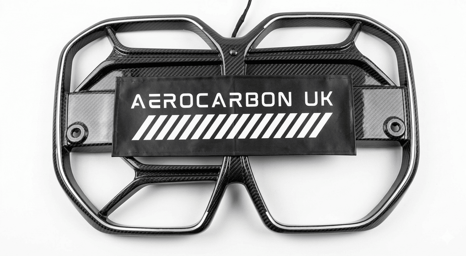 AERO CARBON - BMW I4 G26 DRY CARBON FIBER CSL STYLE FRONT LED GRILLE - Aero Carbon UK