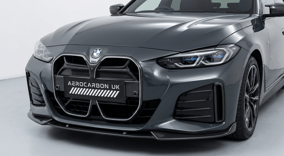AERO CARBON - BMW I4 G26 DRY CARBON FIBER CSL STYLE FRONT LED GRILLE - Aero Carbon UK