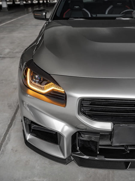 AERO CARBON - BMW M2 G87 CARBON FIBER HEADLIGHT EYE BROW TRIMS - Aero Carbon UK