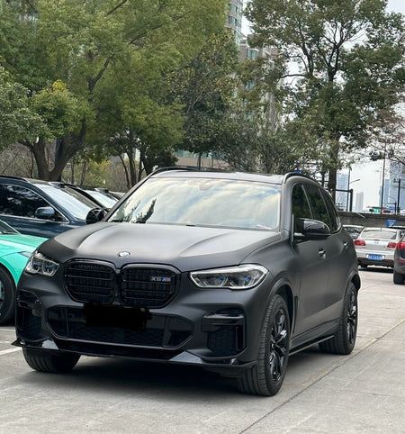 AERO CARBON - BMW X5 G05 GLOSS BLACK FRONT LIP SPLITTER V2 - Aero Carbon UK