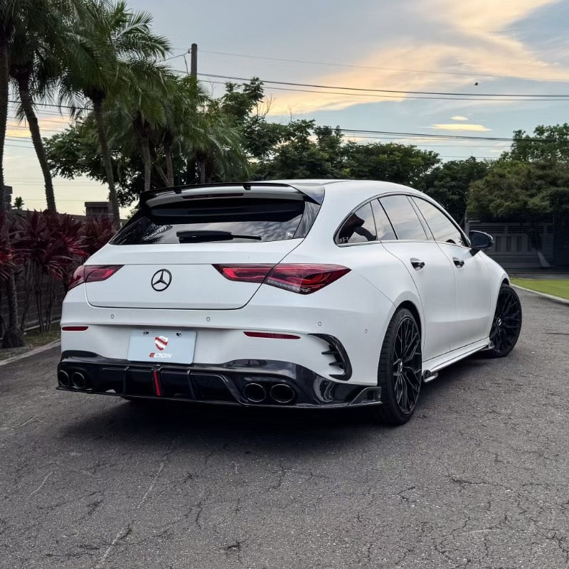 AERO CARBON - MERCEDES BENZ CLA X118 SHOOTING BRAKE DRY CARBON FIBER ROOF SPOILER - Aero Carbon UK