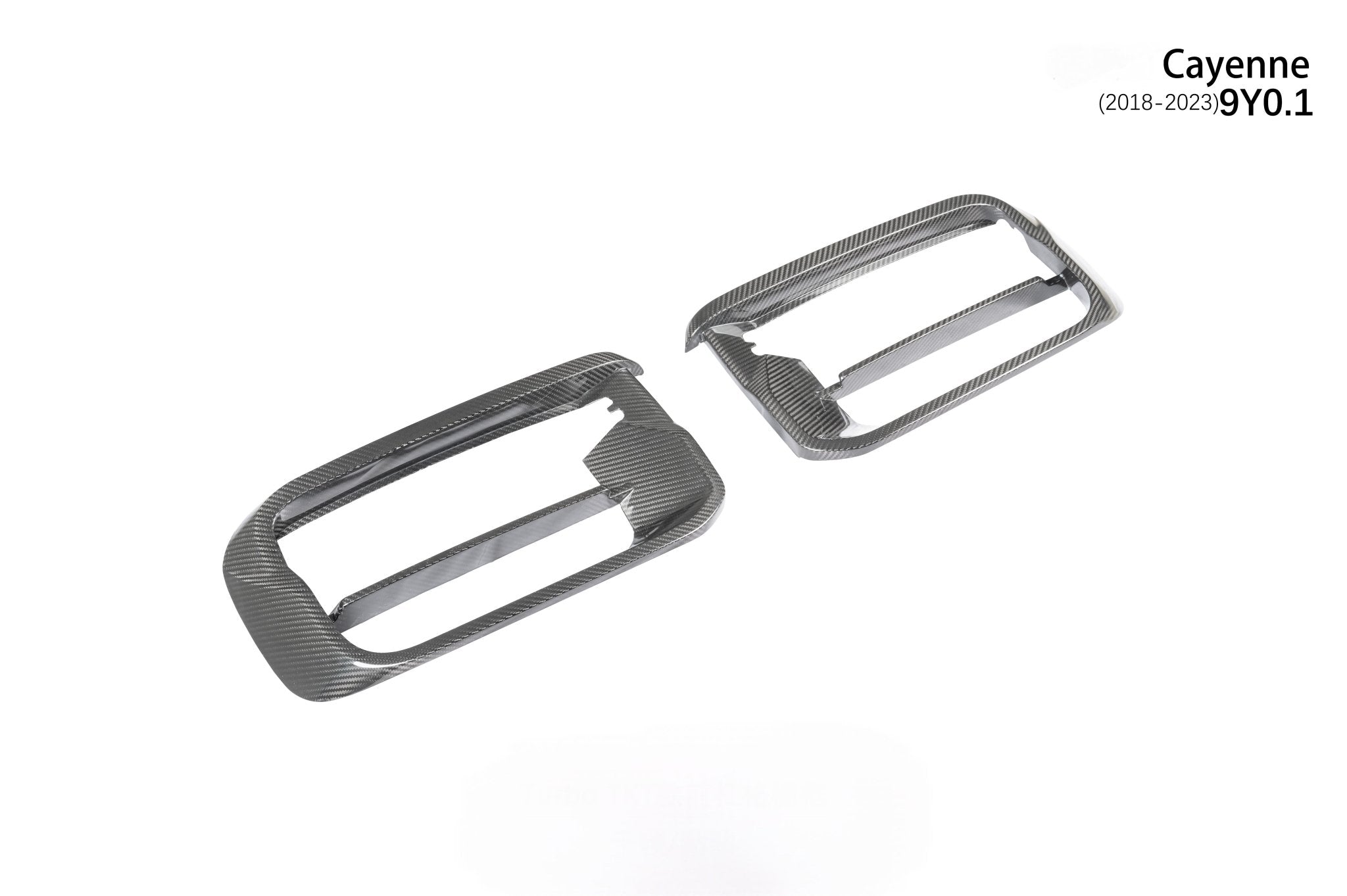 AERO CARBON - PORSCHE CAYENNE 9Y0.1 DRY CARBON FIBER FRONT BUMPER INSERTS - Aero Carbon UK