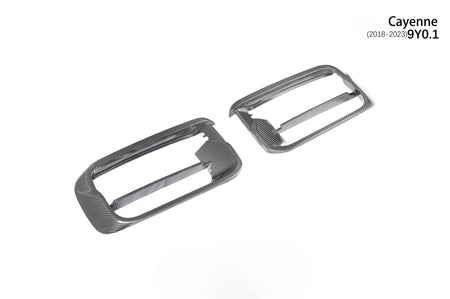 AERO CARBON - PORSCHE CAYENNE 9Y0.1 DRY CARBON FIBER FRONT BUMPER INSERTS - Aero Carbon UK