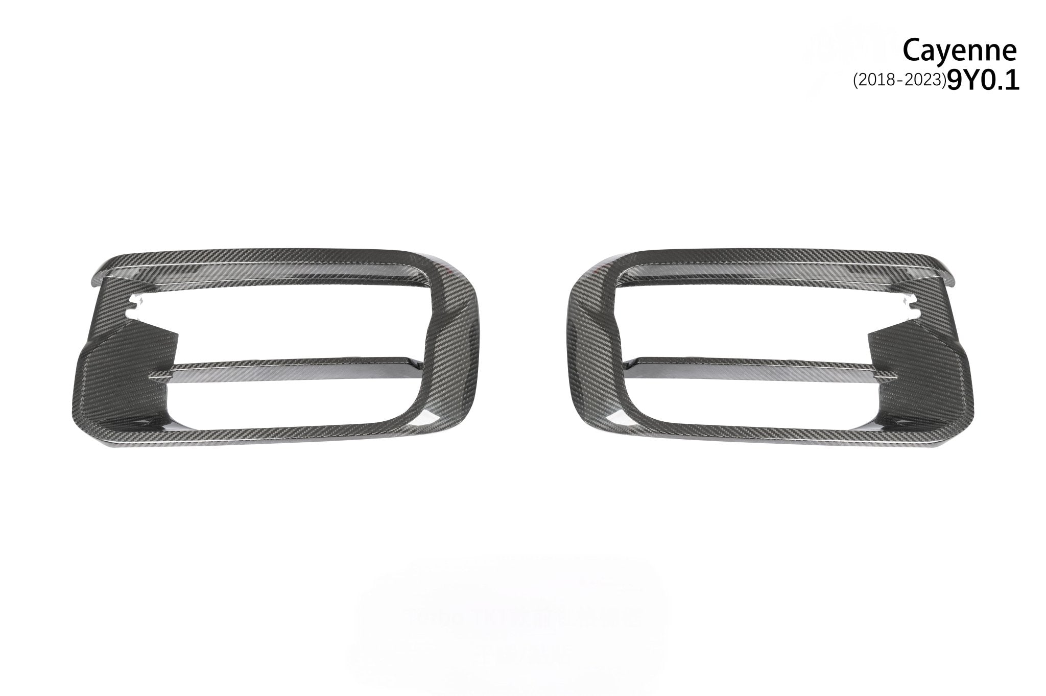 AERO CARBON - PORSCHE CAYENNE 9Y0.1 DRY CARBON FIBER FRONT BUMPER INSERTS - Aero Carbon UK